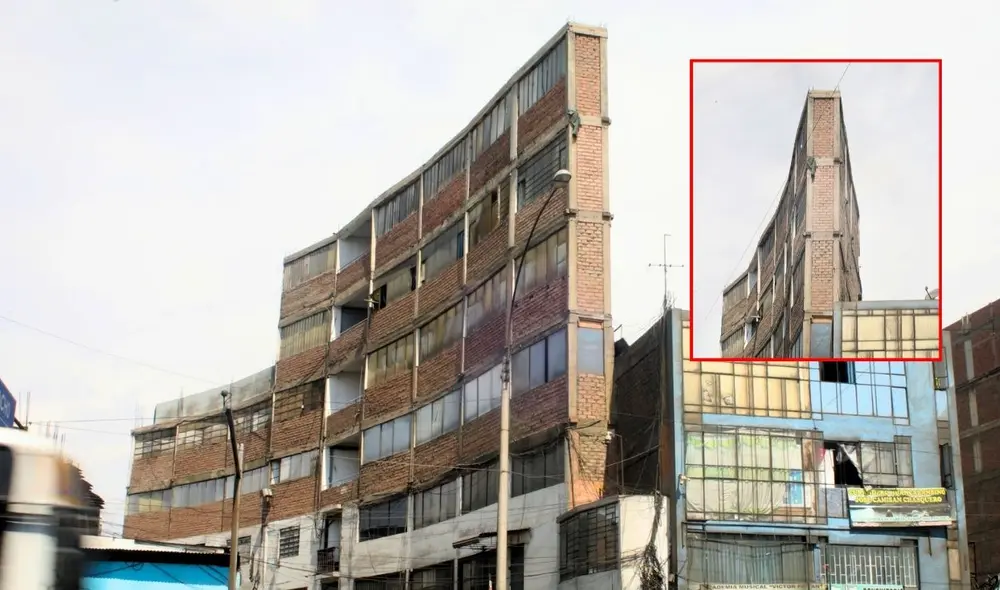 El edificio más estrecho de Lima sigue en pie, desafiando las advertencias sobre el grave peligro que representa para la seguridad pública. Foto: Carlos Félix / URPI-LR