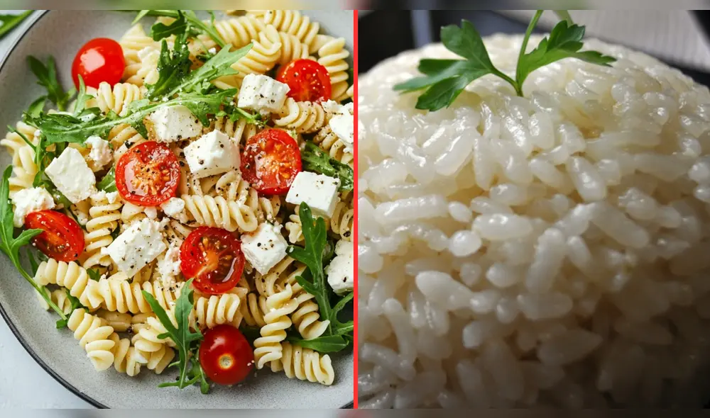 El arroz y la pasta son dos de los alimentos más comunes. Foto: Composición LR/Difusión