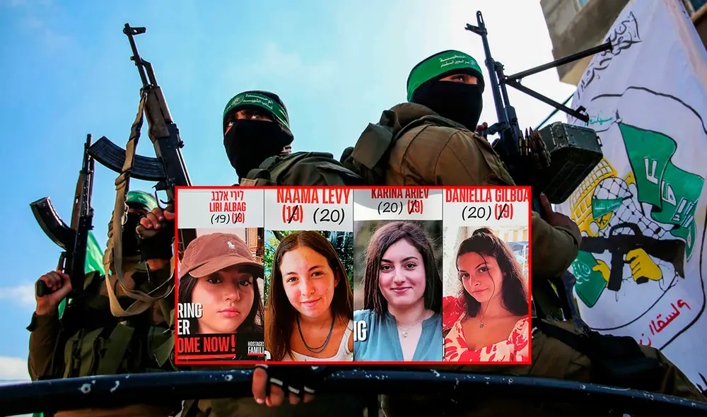 Las soldados liberadas habían sido capturadas durante un ataque de Hamás el 7 de octubre de 2023 a Israel. Foto: composición LR/AFP/Anas-Mohammed.