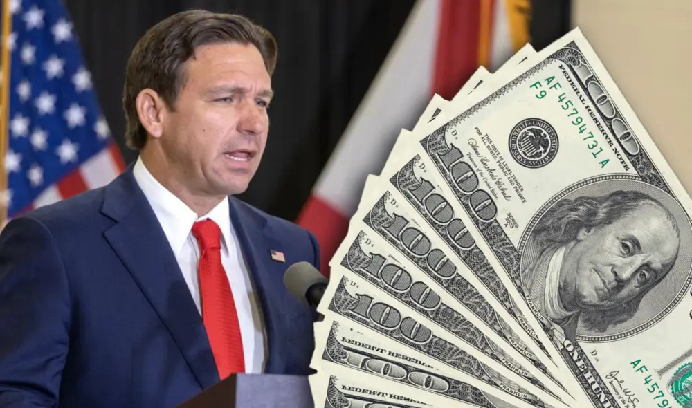 Ron DeSantis busca un aumento progresivo del sueldo mínimo en Florida. Foto: composición LR/EFE