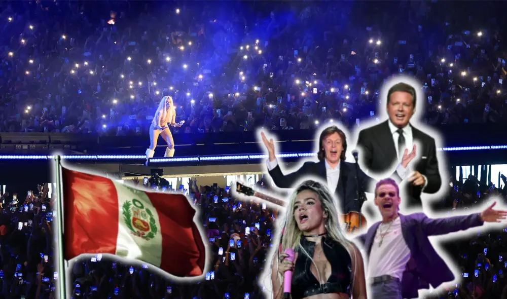 El Perú recibió artistas internacionales en 2024 como Paul McCartney, Karol G, etc. Foto: composición LR/Andina
