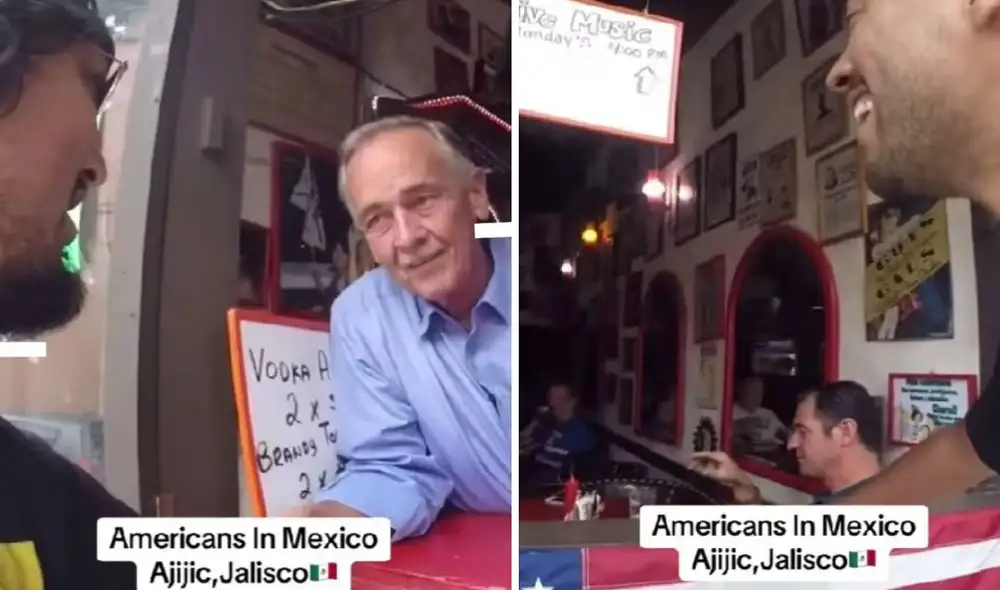 Mexicano reclama a dueño de bar en Ajijic y le dice que se regrese a su país Estados Unidos. Foto: composición LR/ TikTok