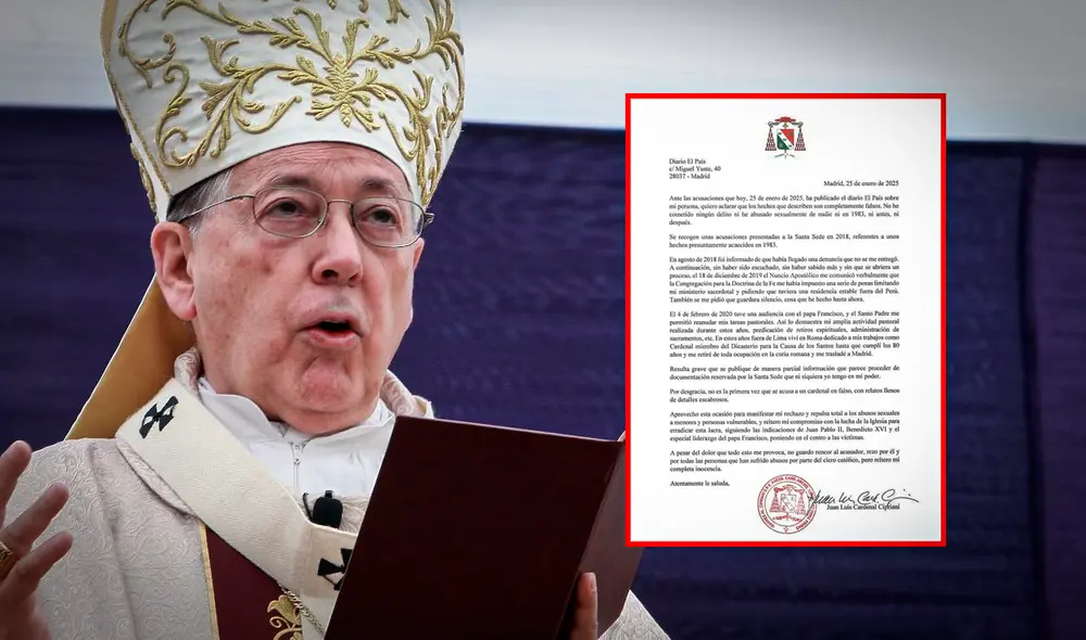 Juan Luis Cipriani fue acusado de abusar de un menor de edad. Foto: composición LR Juan Luis Cipriani fue acusado de abusar de un menor de edad. Foto: composición LR