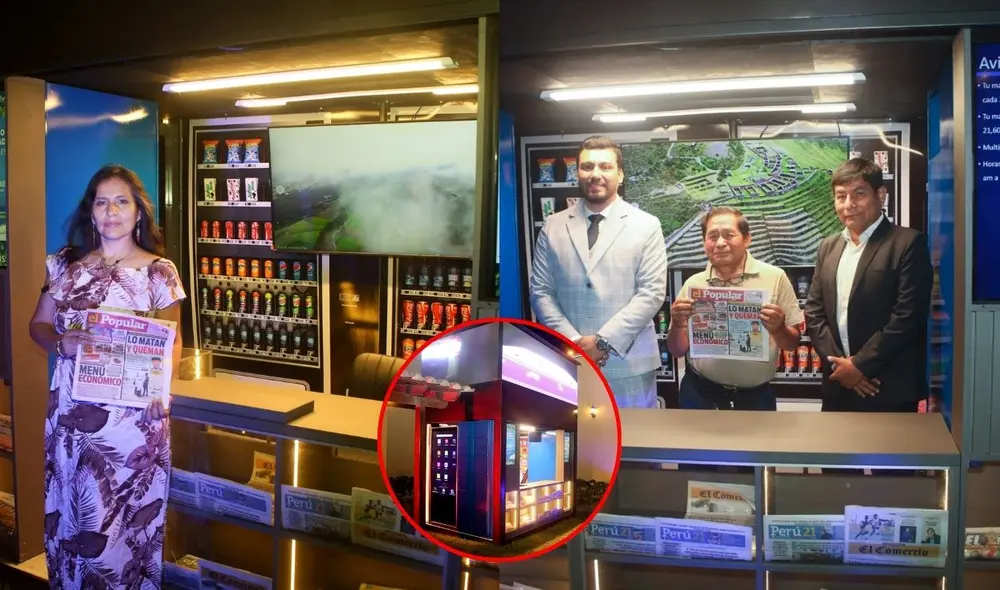 Quiosco IA busca modernizar la labor de los canillistas en Lima mediante quioscos tecnológicos con inteligencia artificial. Foto: Carlos Félix /  URPI-LR