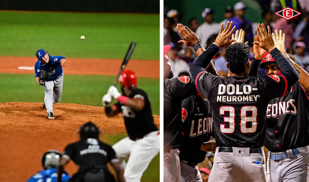 Licey y Escogido empataban la serie por 2-2. Foto: composición LR/Licey/Escogido