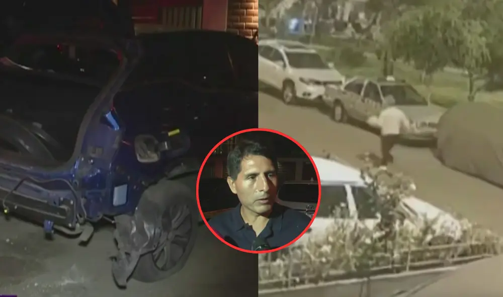 Delincuentes detonaron explosivo debajo del auto de un empresario en San Juan de Lurigancho. Foto: Composición LR. Delincuentes detonaron explosivo debajo del auto de un empresario en San Juan de Lurigancho. Foto: Composición LR.