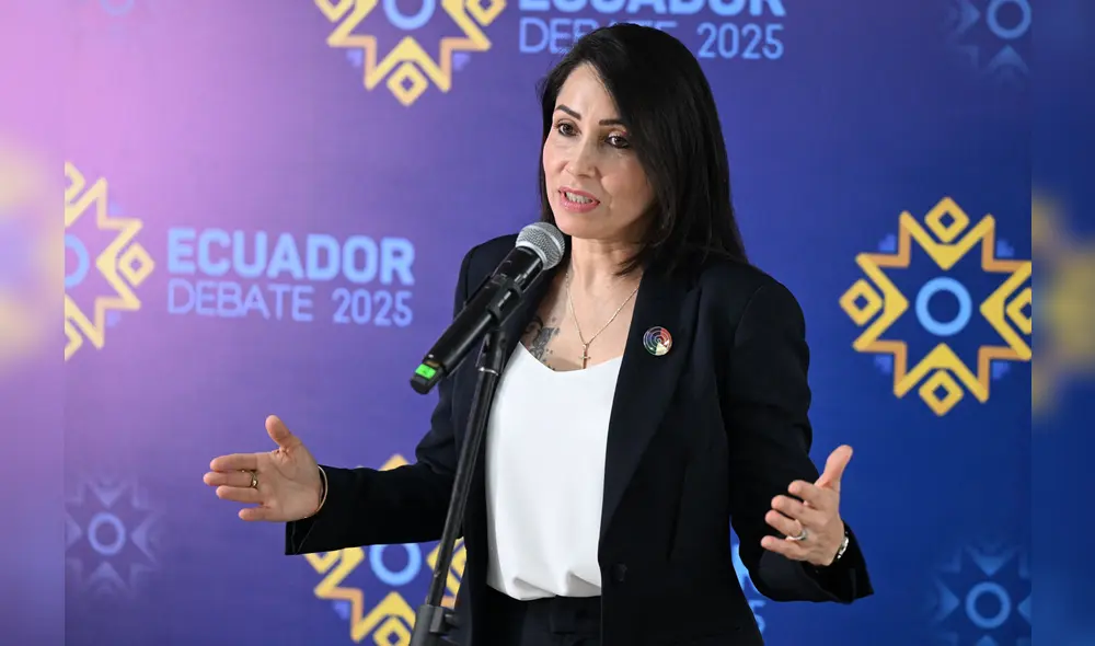 Luisa González desafía el liderazgo de Noboa en las preferencias electorales. Fuente: AFP Luisa González desafía el liderazgo de Noboa en las preferencias electorales. Fuente: AFP