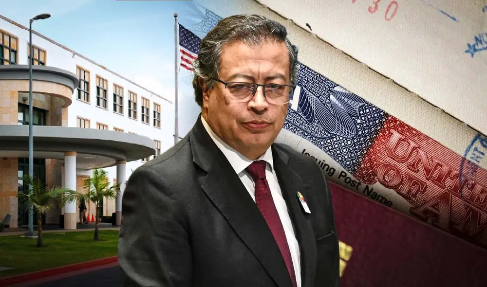 Relaciones entre Colombia y EE. UU. en tensión tras la suspensión de visas, luego de que el presidente Gustavo Petro ordenara la devolución de dos aviones con deportados. Foto: composición LR/AFP