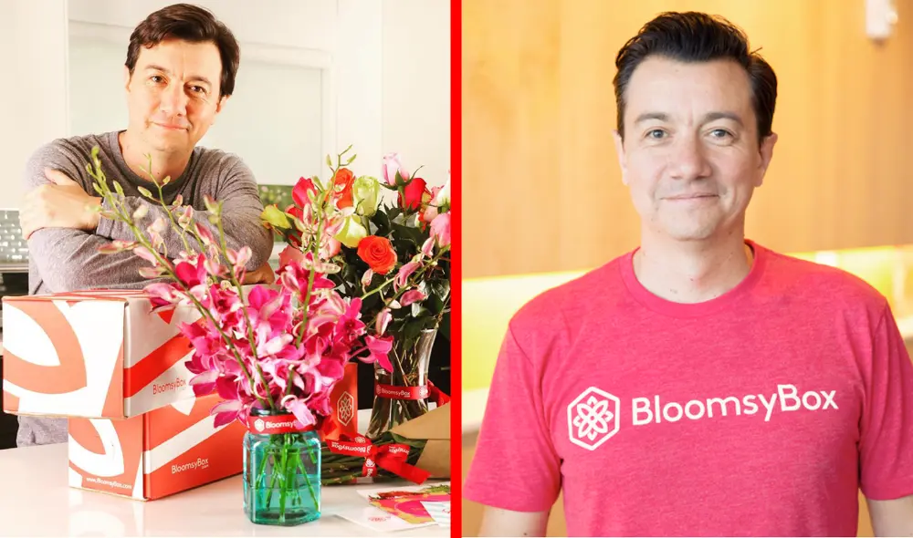 Juan Palacio es el fundador de BloomsyBox, florería con gran demanda en EE. UU. Foto: composición LR/BloomsyBox/Forbes