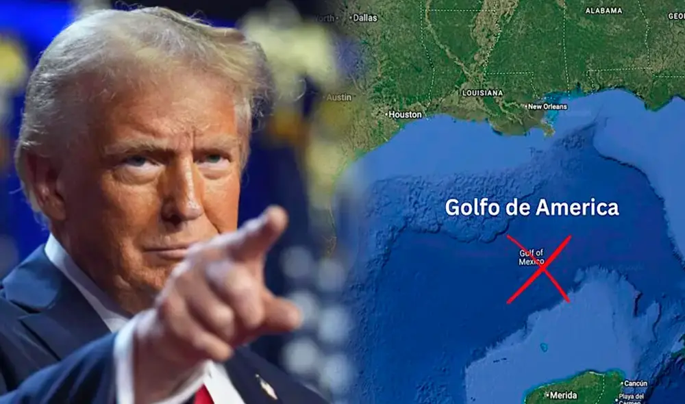 Este anuncio llega después de que Claudia Sheinbaum, rechazara a principios de enero la propuesta de Trump de rebautizar el golfo de México para llamarlo golfo de América. Foto: composición LR/ France24 Este anuncio llega después de que Claudia Sheinbaum, rechazara a principios de enero la propuesta de Trump de rebautizar el golfo de México para llamarlo golfo de América. Foto: composición LR/ France24