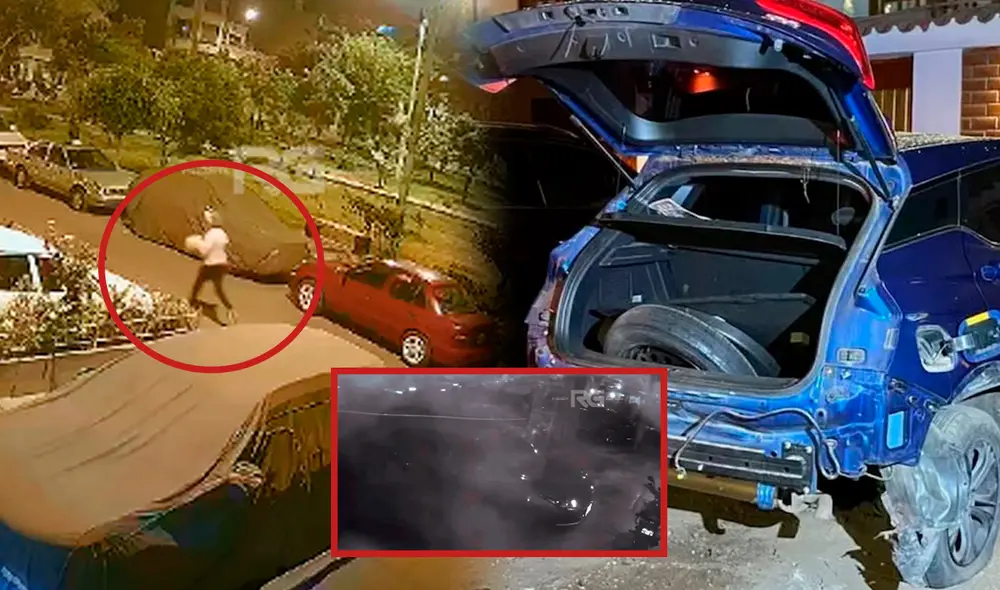 Cámaras de seguridad captan la explosión en el vehículo del empresario en San Juan de Lurigancho/Composición LR/Foto: Fiorella Alvarado Cámaras de seguridad captan la explosión en el vehículo del empresario en San Juan de Lurigancho/Composición LR/Foto: Fiorella Alvarado