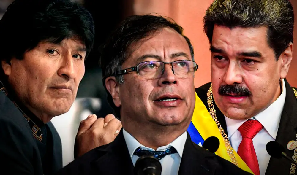 Presidente colombiano Gustavo Petro recibe respaldo de Nicolás Maduro y Evo Morales en medio de crisis de arancelesl. Foto: composición LR Presidente colombiano Gustavo Petro recibe respaldo de Nicolás Maduro y Evo Morales en medio de crisis de arancelesl. Foto: composición LR