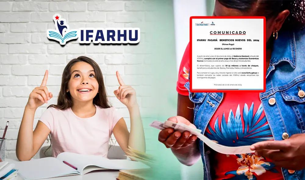 Las becas nuevas del Ifarhu serán pagadas hasta el 7 de febrero del 2025. Foto: composición LR/Freepik/Ifarhu