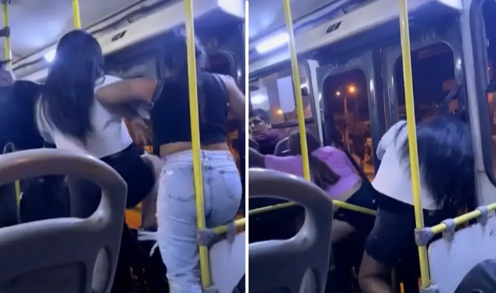 Los implicados, tres mujeres y un hombre, rompieron la ventana para escapar. Foto: captura/Panamerica.