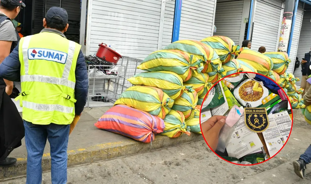 Incautación de mercancías por Sunat. Foto: Sunat