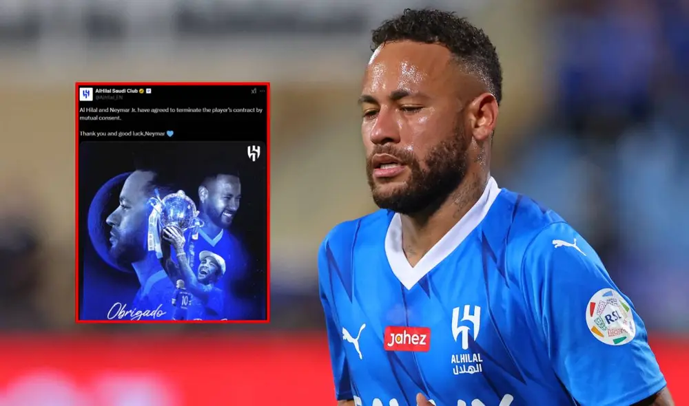 Neymar no pudo jugar con Al Hilal por un año debido a una dura lesión que sufrió jugando por Brasil. Foto: composición LR/AFP/captura