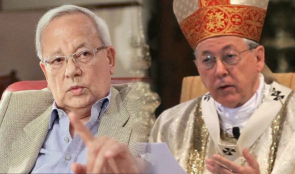 César Hildebrandt comentó la reciente denuncia contra Juan Luis Cipriani | Composición: LR. César Hildebrandt comentó la reciente denuncia contra Juan Luis Cipriani | Composición: LR.