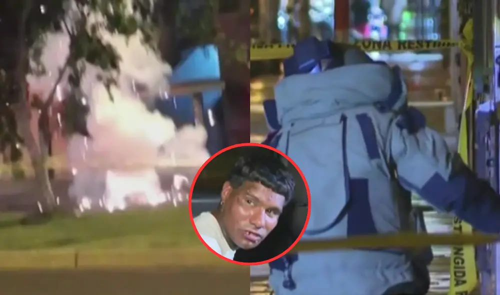 Policía captura a "Jair", el delincuente que puso un explosivo en un local de Los Olivos. Foto: composición LR / captura América Noticias Policía captura a "Jair", el delincuente que puso un explosivo en un local de Los Olivos. Foto: composición LR / captura América Noticias