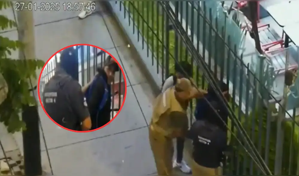 Operativo logró dar con la captura de este sujeto mientras esparaba a la menor. Foto: Difusión