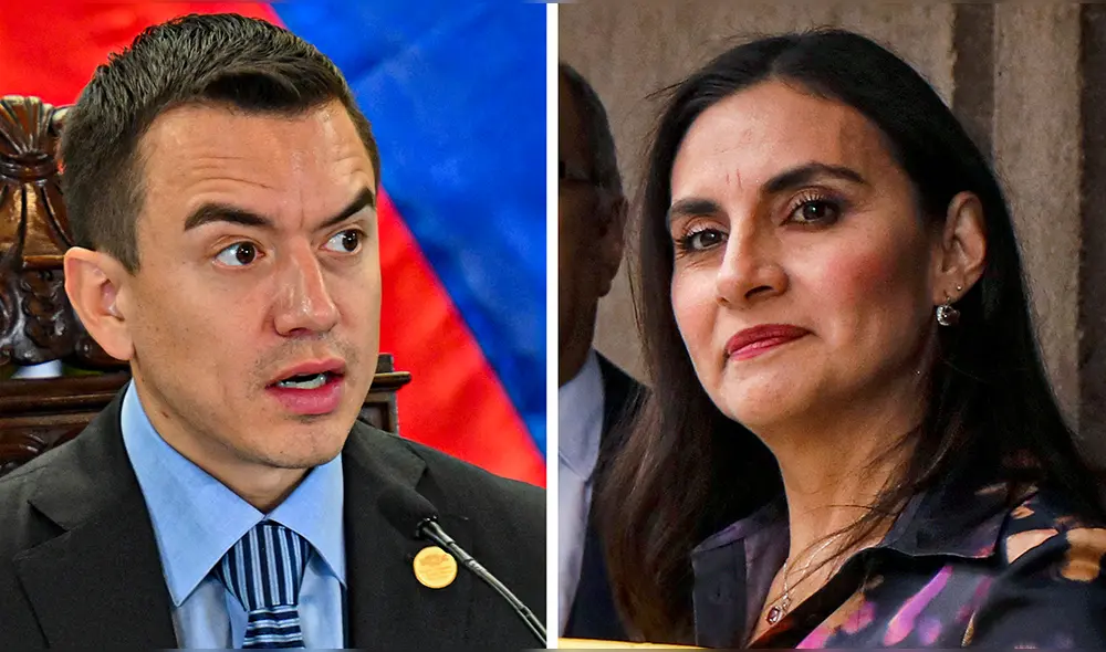 El presidente de Ecuador, Daniel Noboa, no lograría vencer en la primera vuelta de las elecciones, según una encuesta de Ipsos que lo coloca con un 45,3% frente al 31,3% de Luisa González. Foto: AFP El presidente de Ecuador, Daniel Noboa, no lograría vencer en la primera vuelta de las elecciones, según una encuesta de Ipsos que lo coloca con un 45,3% frente al 31,3% de Luisa González. Foto: AFP