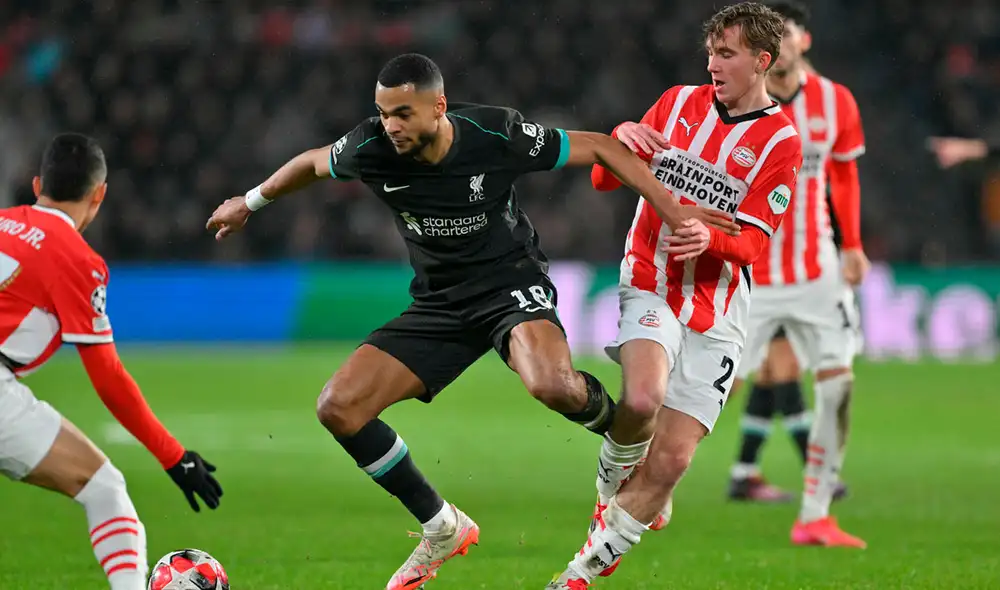 Liverpool enfrentó a PSV por la última fecha de la UEFA Champions League. Foto: AFP