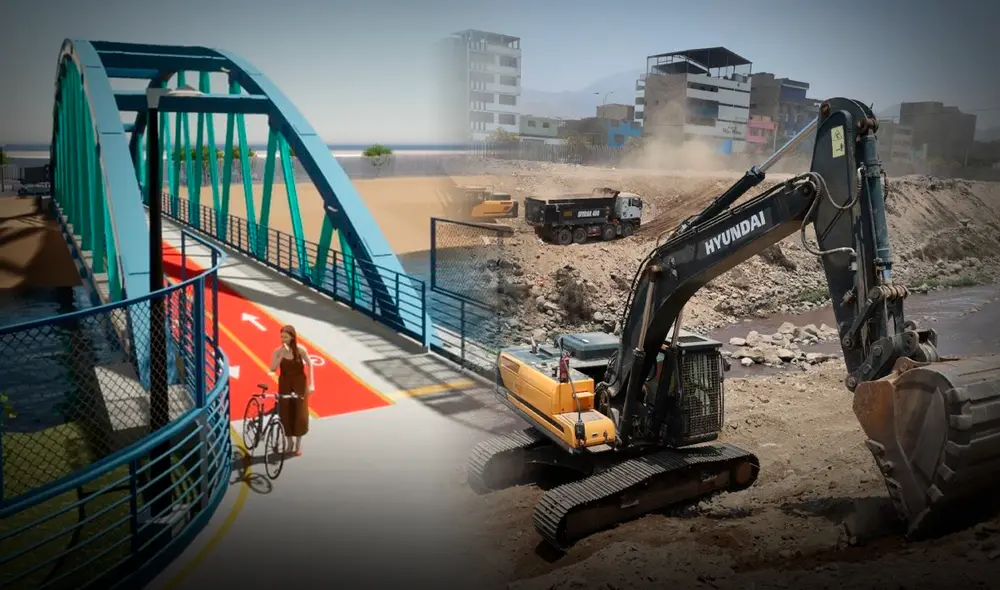 Puente promete ser una opción para embellecer este zona del río Rímac. Foto: Difusión Puente promete ser una opción para embellecer este zona del río Rímac. Foto: Difusión