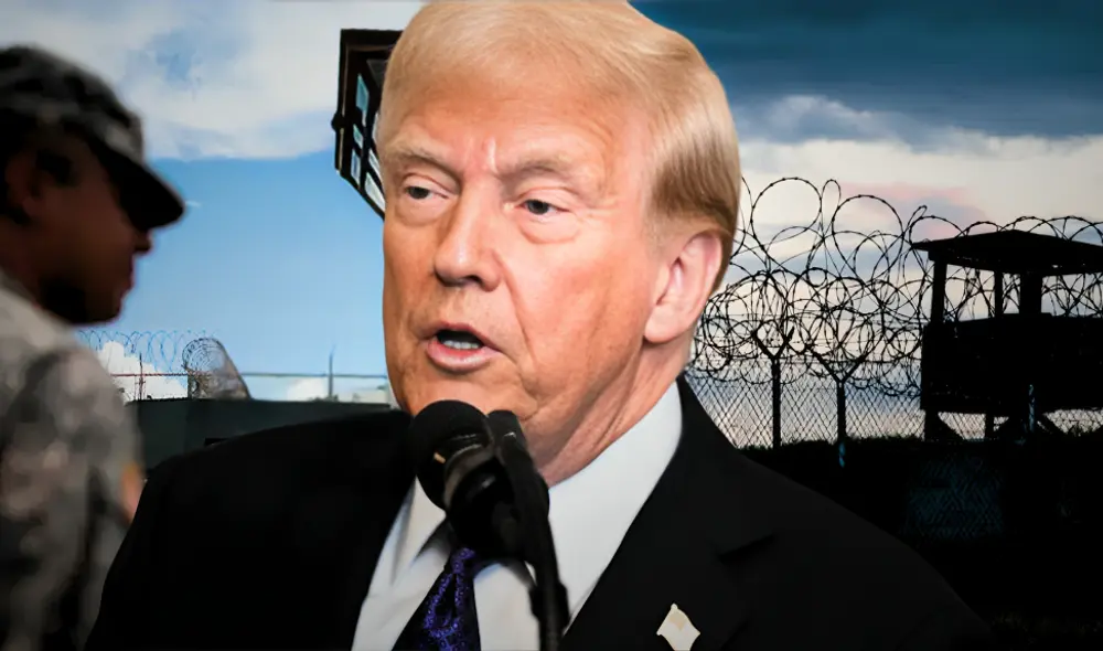 Donald Trump enviará a los inmigrantes indocumentados a la cárcel de la Bahía de Guantánamo para garantizar la seguridad de Estados Unidos. Foto: composición LR/AFP/BBC Donald Trump enviará a los inmigrantes indocumentados a la cárcel de la Bahía de Guantánamo para garantizar la seguridad de Estados Unidos. Foto: composición LR/AFP/BBC