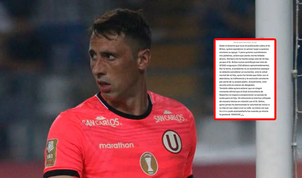 Sebastián Britos fue acusado por su expareja de maltratar psicológicamente a su hijo. Foto: composición LR/GLR/Ivanna Caffaro/X