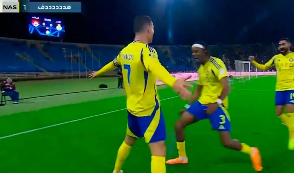 Cristiano Ronaldo llegó a los 921 goles en su carrera profesional tras anotarle a Al Raed. Foto: captura/SSC