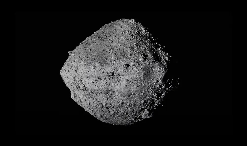 Investigaciones recientes publicadas en Nature Astronomy confirman que el asteroide Bennu contiene minerales y aminoácidos clave para el origen de la vida. Foto: Nasa