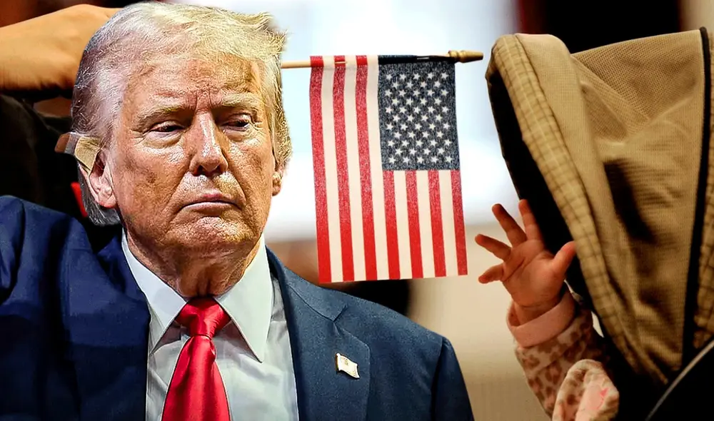 La orden de Donald Trump sobre la ciudadanía por nacimiento causa preocupación en EE. UU., afectando a millones y reabriendo el debate sobre la 14° Enmienda.  Foto: composición LR/difusión