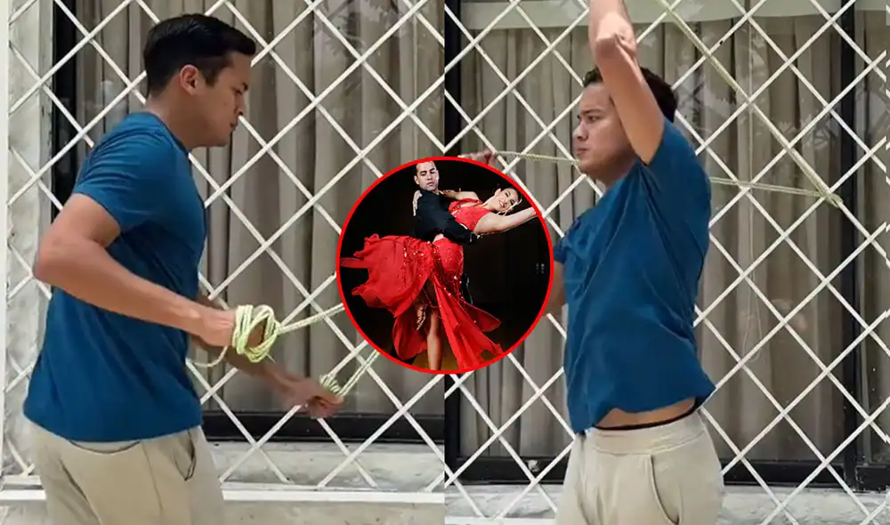 "Me veo en la discoteca amarrando la soga", reaccionaron usuarios. Foto: composición LR/ TikTok