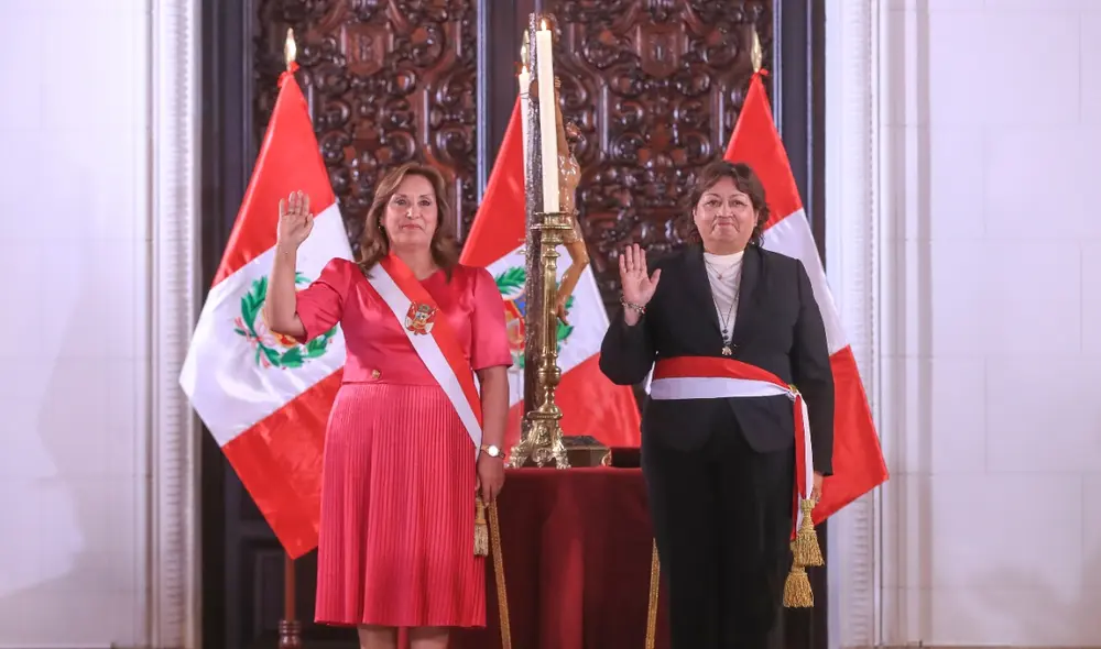 Fanny Montellanos juramentó como la nueva ministra de la Mujer y Poblaciones Vulnerables. Foto: Presidencia del Perú Fanny Montellanos juramentó como la nueva ministra de la Mujer y Poblaciones Vulnerables. Foto: Presidencia del Perú