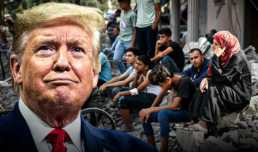 Trump propuso que Jordania y Egipto acogieran a los palestinos desplazados de Gaza para “simplemente limpiar todo eso”. Foto: Composición LR. Trump propuso que Jordania y Egipto acogieran a los palestinos desplazados de Gaza para “simplemente limpiar todo eso”. Foto: Composición LR.