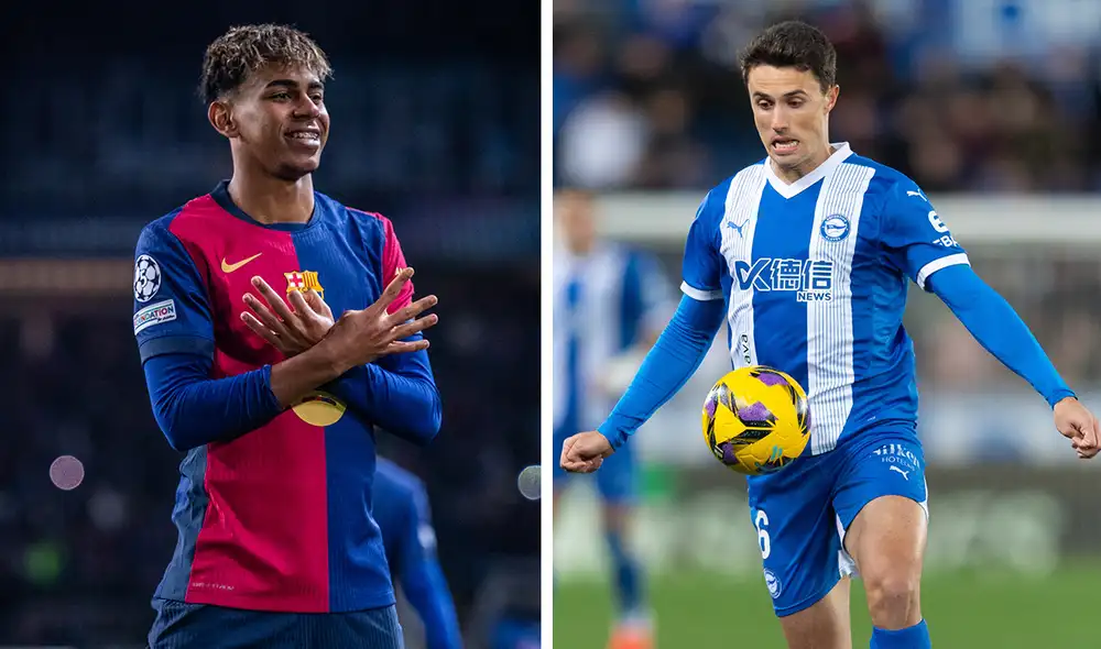 Lamine Yamal y Ander Guevara son habituales titulares en sus clubes. Foto: composición de LR/FC Barcelona/Deportivo Alavés