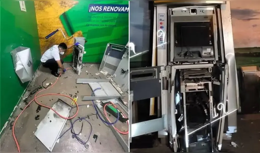 Así termino el local de GlobalNet tras la explosión. Foto: Difusión