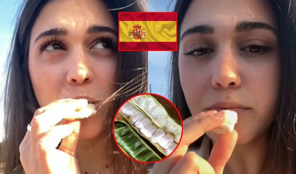Joven española visita Perú y queda maravillada con el pacay peruano. Foto: composición LR Joven española visita Perú y queda maravillada con el pacay peruano. Foto: composición LR