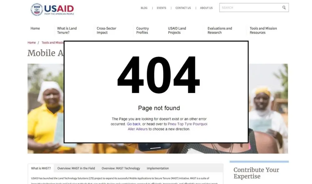 Trump continúa con el cierre de financiamiento para el desarrollo global por Estados Unidos. Foto: LandLinks/Ritaelfianis