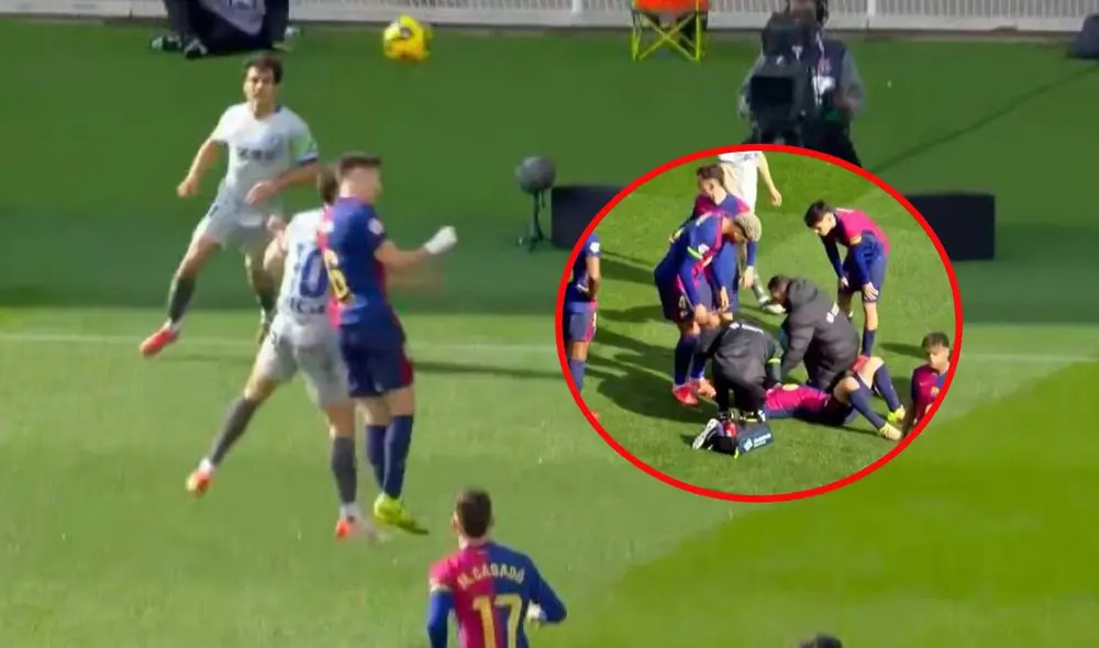 Gavi y Tomás Conechny fueron reemplazados a los 15 minutos por el terrible golpe. Foto: captura de DSports