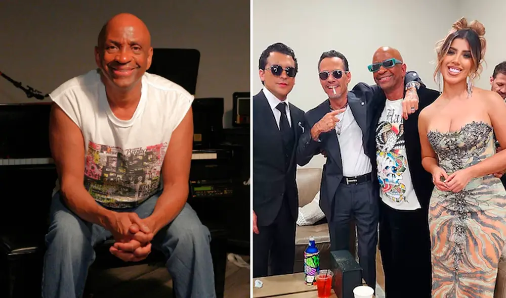 Sergio George al lado de Marc Anthony y Yahaira Plasencia en los Latin Grammy. Foto: Composición LR/Instagram.