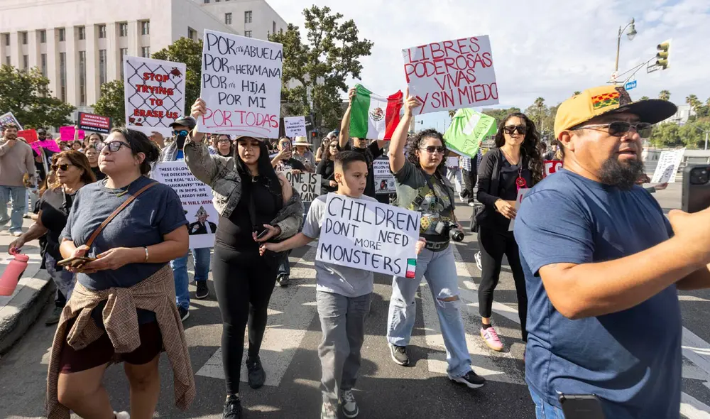 Inmigrantes en EE. UU. realizan la protesta "Un Día sin Inmigrantes" el 3 de febrero para visibilizar su impacto en la economía, afectada por las detenciones de la administración Trump. Foto: latimes