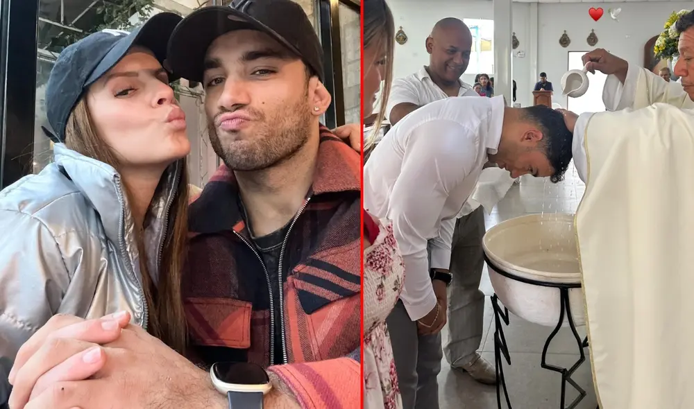 Said Palao se bautizó antes de casarse con Alejandra Baigorria. Foto: Instagram