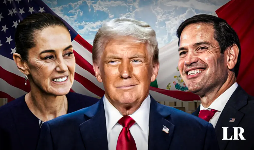 Trump y Sheinbaum acuerdan suspender aranceles y reforzar seguridad en la frontera. Foto: composición LR