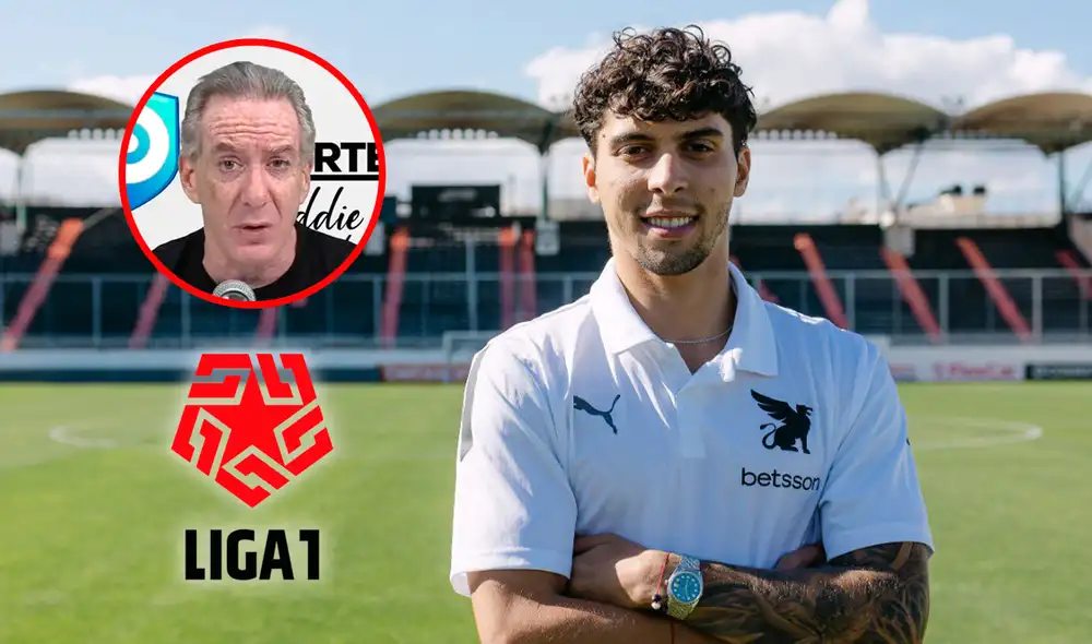 Franco Zanelatto llegó al fútbol griego y el periodista Eddie Fleischman aprovechó para dar su 'chiquita' a los jugadores de la Liga 1. Foto: composición LR/OFI Creta/X/captura de YouTube/'Full deporte'