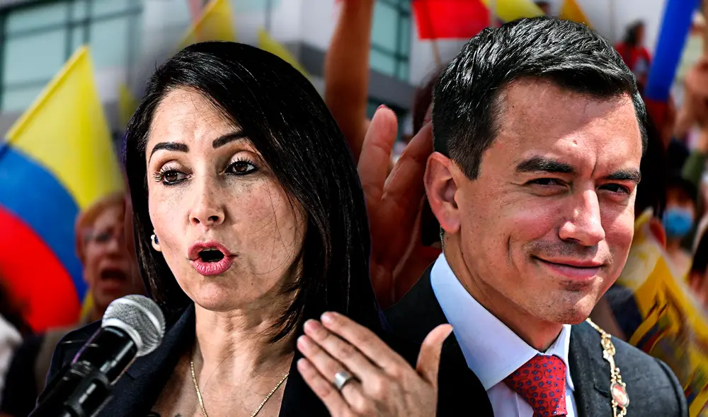 Según las últimas encuestas, los principales favoritos para la presidencia son Daniel Noboa y Luisa González. Foto: Composición LR/AFP. Según las últimas encuestas, los principales favoritos para la presidencia son Daniel Noboa y Luisa González. Foto: Composición LR/AFP.