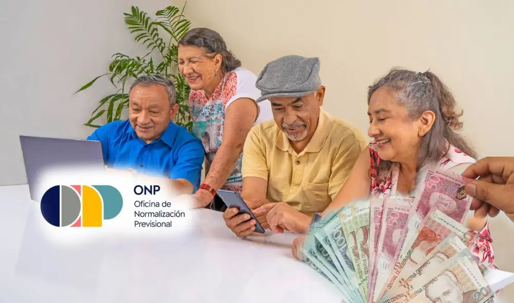 Peruanos jubilados de la ONP reciben pensiones en el Banco de la Nación y otras entidades financieras. Foto: Composición LR/Andina.