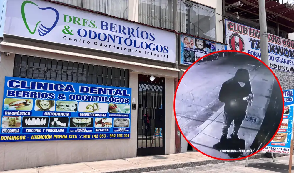 Delincuentes detonan explosivo en puerta de clínica dental con familia y menores dentro en Villa El Salvador. Foto: Grecia Infante/LR Delincuentes detonan explosivo en puerta de clínica dental con familia y menores dentro en Villa El Salvador. Foto: Grecia Infante/LR