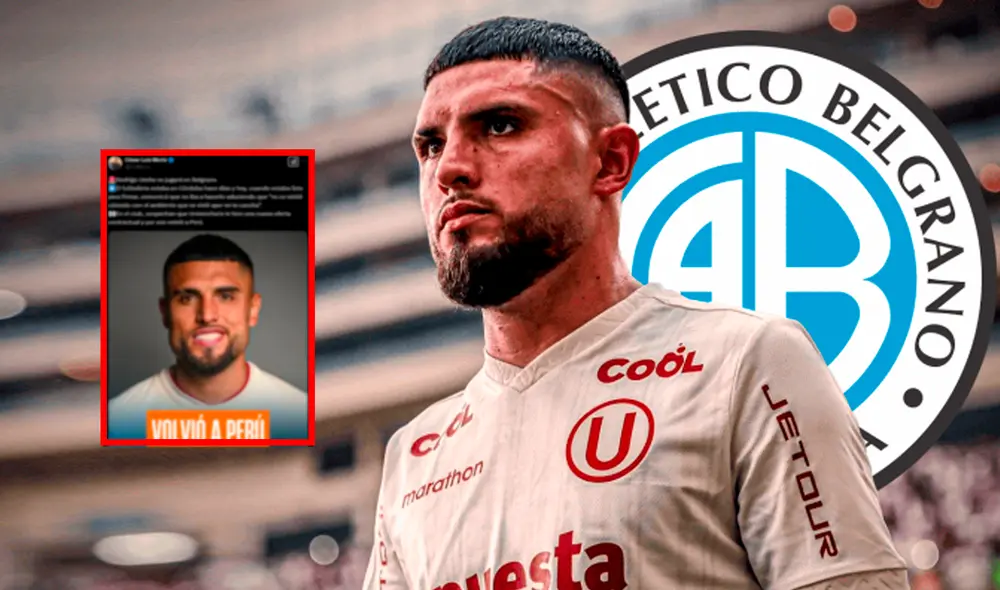 Rodrigo Ureña desistió de firmar su contrato con Belgrano este martes 4 de febrero. Foto: composición LR/Belgrano/Universitario/César Luis Merlo