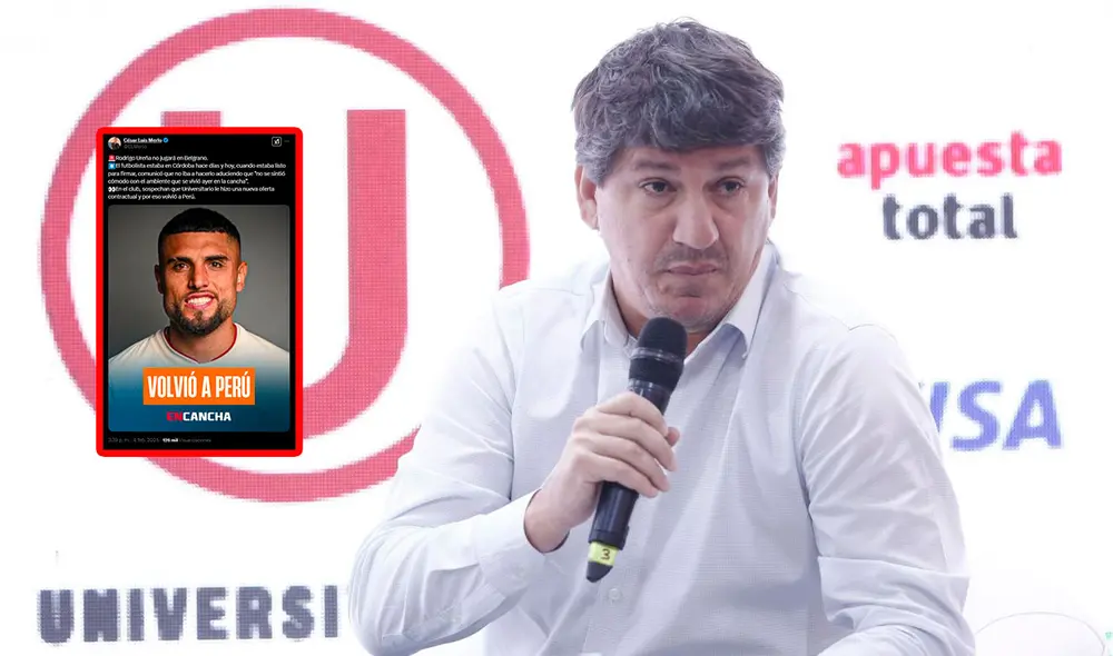 Jean Ferrari no se quedó callado ante la información del periodista César Merlo sobre Rodirgo Ureña. Foto: composición LR/GLR/captura de X/César Luis Merlo