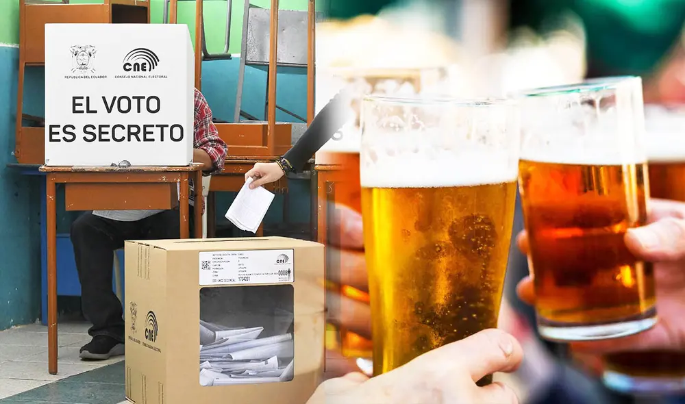 La ley seca por las elecciones generales en Ecuador comienza el 7 de febrero de 2025 y estará vigente hasta el mediodía del lunes 10. Foto: composición LR/AFP/EFE